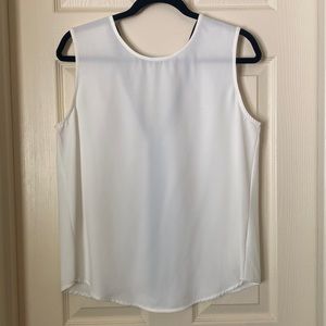 White blouse with black back detail